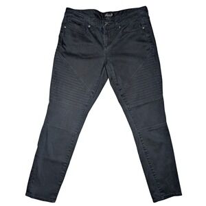 Seven 7 Jeans Women's 8 Black Skinny‎ Jeans Pattern Y2K Stitching Detail